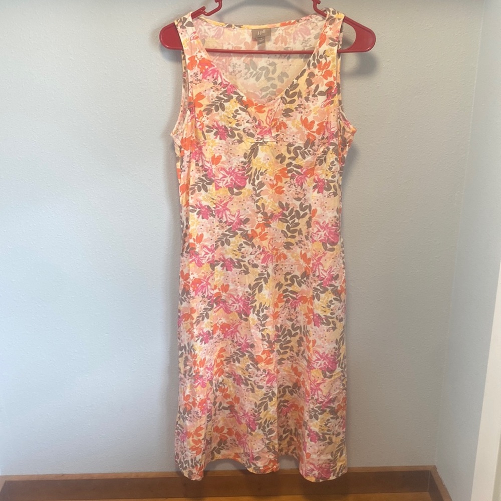 J Jill sleeveless floral dress
